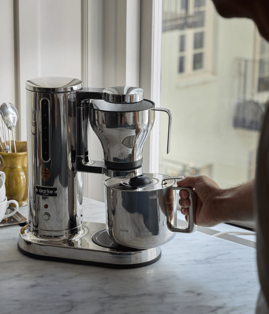 Coffee Maker Stainless Steel - Image 3